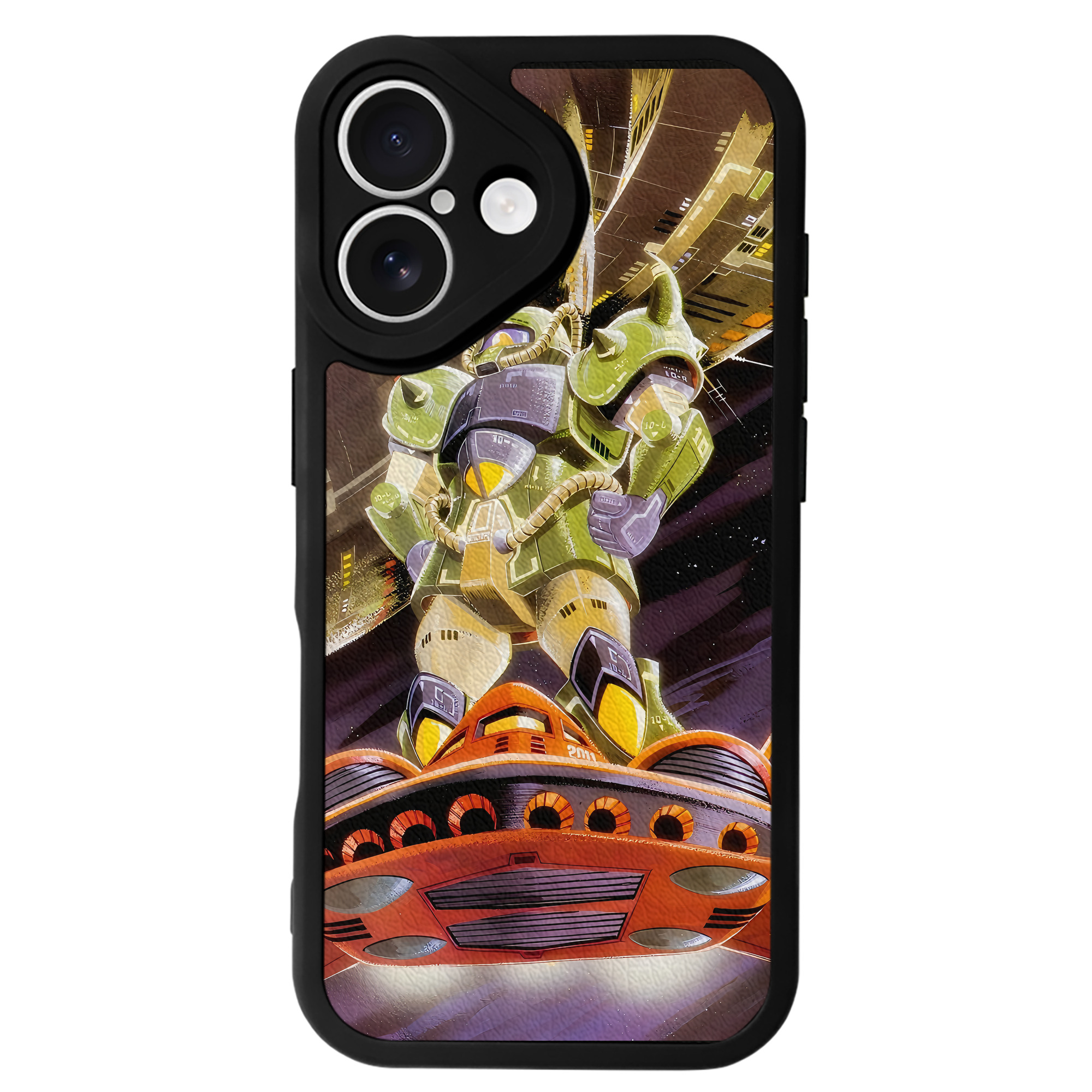 （画像用） 機動戦士ガンダム Mobile Suit Gundam 【iPhone 16シリーズ対応】シリコンスマホケース（レザー調） 材質：シリコン